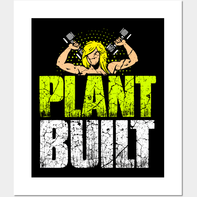 Vegan Bodybuilder Gift Gym Workout Fitness Weightlift Wall Art by AlleyField